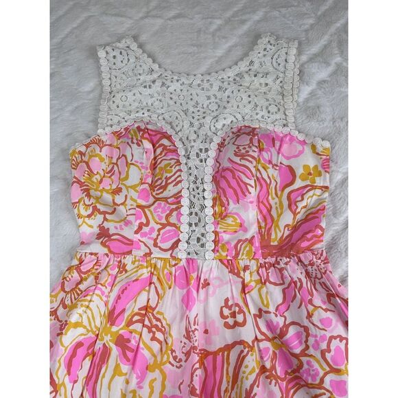 *NWOT* Lilly Pulitzer Raegan Dress Happiness is Resort Fit Flare Pockets - Sz 00